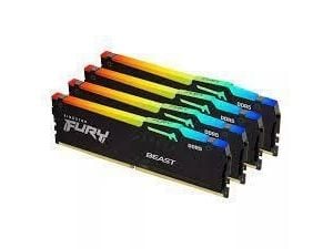 Kingston FURY Beast RGB - DDR5 - sats - 128 GB: 4 x 32 GB - DIMM 288-pin - 5600 MT/s / PC5-44800 - CL40 - 1.25 V - ej buffrad - on-die ECC - svart
