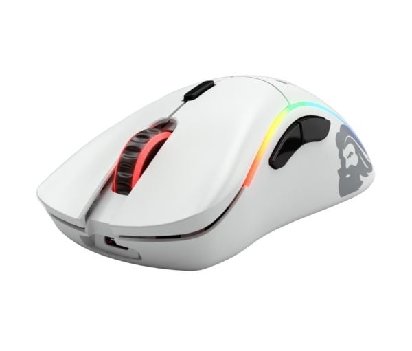 Glorious Gaming Model D Wireless, Høyre hendt, RF kabel-fri, 19000 DPI, Hvit