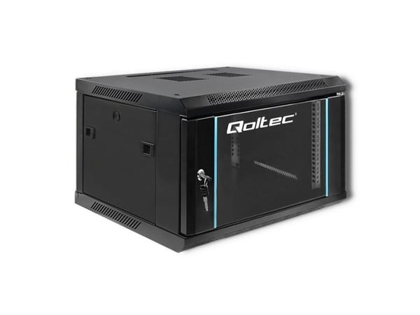 Qoltec - Rack skap - svart - 6U - 19"