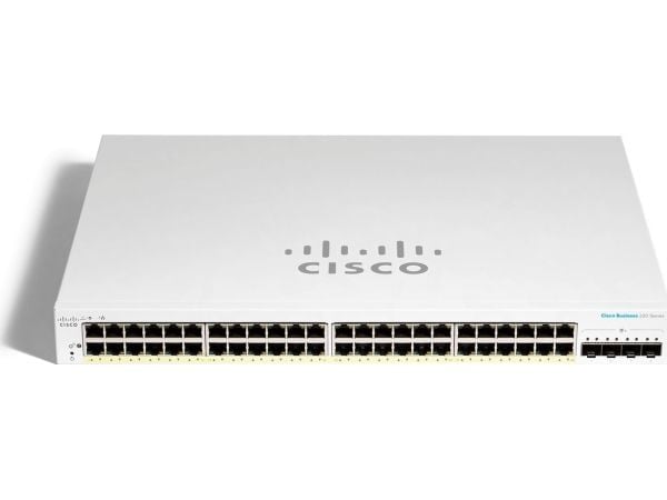 Cisco Business 220 Series CBS220-48FP-4X - Switch - smart - 48 x 10/100/1000 (PoE+) + 4 x 10 Gigabit SFP+ (opplenke) - rackmonterbar - PoE+ (740 W)