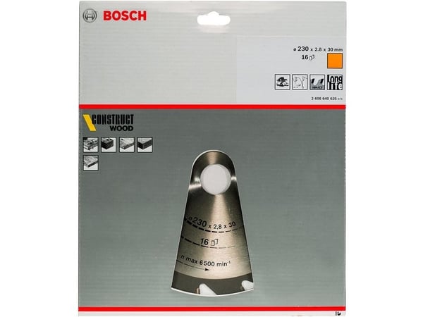 Bosch RUNDSAVKLINGE CONSTRUCT 230X2,8X30MM 16T 16T