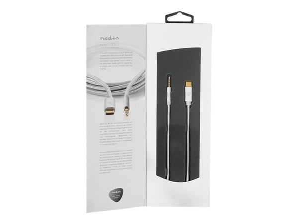 Nedis - USB-C til hodetelefons-jakkadapter - USB-C hann til 4-polsminijakk hann - 1 m - aluminium
