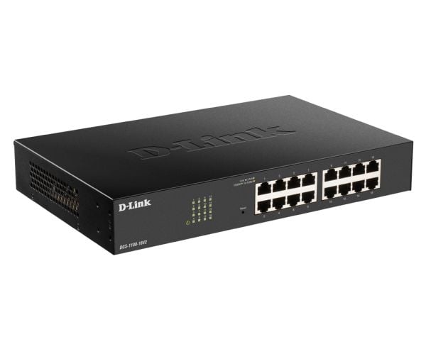 D-Link DGS 1100-24PV2 - Switch - smart - 24 x 10/100/1000 (12 PoE) - stasjonær, rackmonterbar - PoE (100 W)