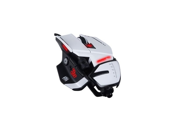 Mad Catz R.A.T.6+ - Mus - optisk - 11 knappar - kabelansluten - USB - vit