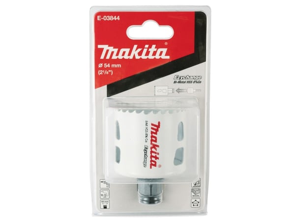 Makita E-03844, Enkelt, Bor, Stål, Aluminium, Plast, Tre, Rustfritt stål, Hvit, Bimetall, 4,4 cm