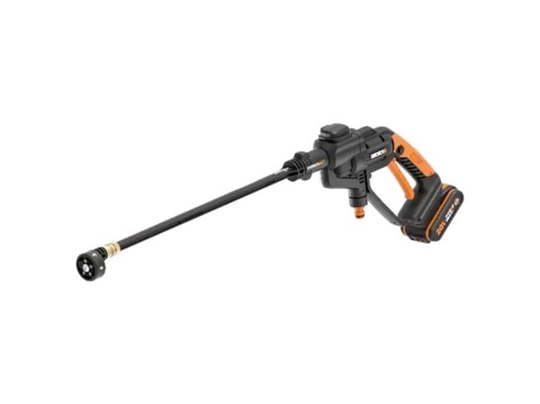 WORX WG620E, Kompakt, Batteri, 6 m, Høyt trykk, Sort, Oransje, 1 bruker(e)