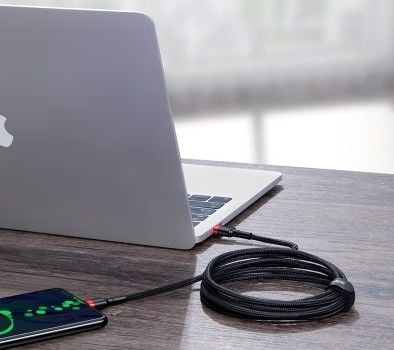 Baseus CATKLF-AL91, 2 m, USB C, USB C, musta