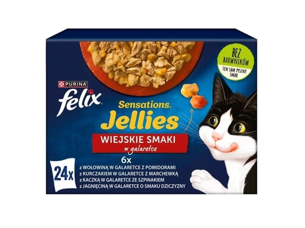 Nestlé SENSATIONS goda smaker i gelé (nöt, kyckling, anka, lamm) 24x85 g