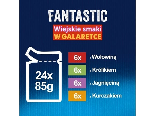 Felix Fantastic Rustic Flavours Jelly - Våtfôr for katter - 24x 85g