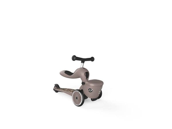 Scoot and Ride LIVSSTIL 2IN1 RIDE OG SCOOTER MED LÅSbar OPPBEVARING 1-5 ÅR BRUN LINJE