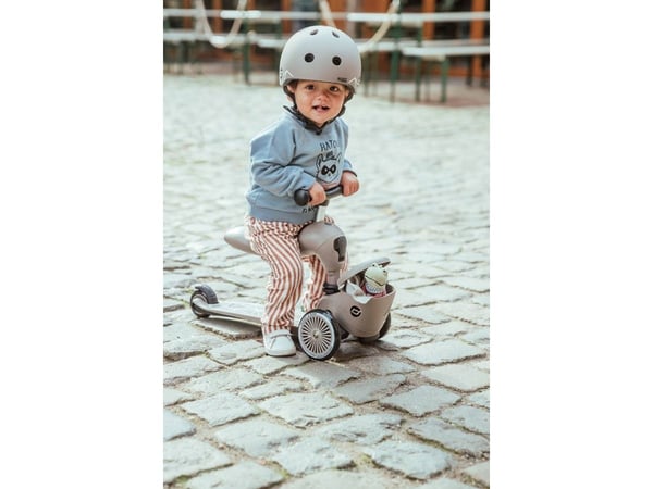 Scoot and Ride LIFESTYLE 2IN1 JUOKSU JA AJO SUOJATTU TURVALLISUUDELLA 1-5 VUOTTA BROWN LINE