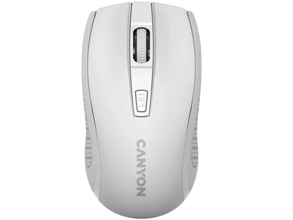 Canyon MW-7 - Mus - optisk - 4 knapper - trådløs - 2.4 GHz - USB trådløs mottaker - hvit - løsvekt