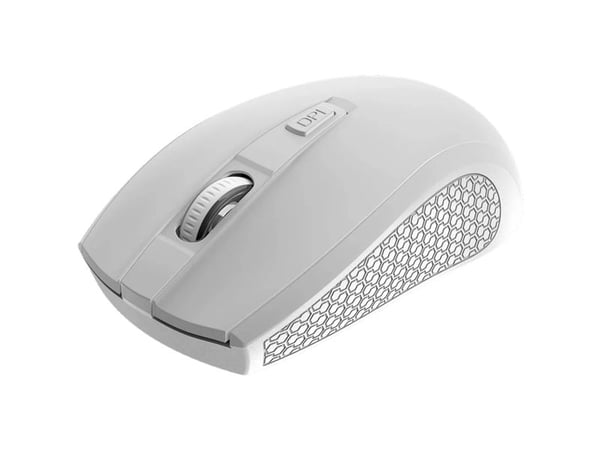 Canyon MW-7 - Mus - optisk - 4 knapper - trådløs - 2.4 GHz - USB trådløs mottaker - hvit - løsvekt