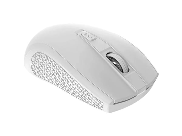 Canyon MW-7 - Mus - optisk - 4 knapper - trådløs - 2.4 GHz - USB trådløs mottaker - hvit - løsvekt