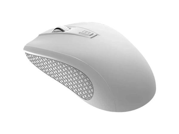 Canyon MW-7 - Mus - optisk - 4 knapper - trådløs - 2.4 GHz - USB trådløs mottaker - hvit - løsvekt