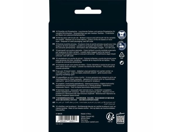Faber-Castell 116451, Valikoidut värit, Monivärinen, 10 kpl