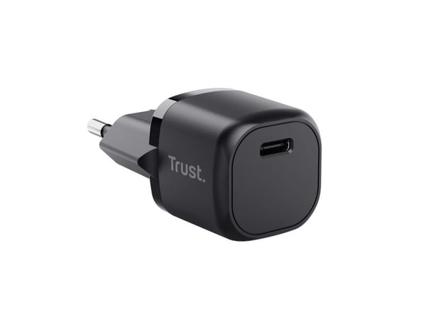 Trust Maxo - Strömadapter - mycket liten - 20 Watt - 3 A - Power Delivery 3.0 + PPS (USB-C) - på kabel: USB-C - svart