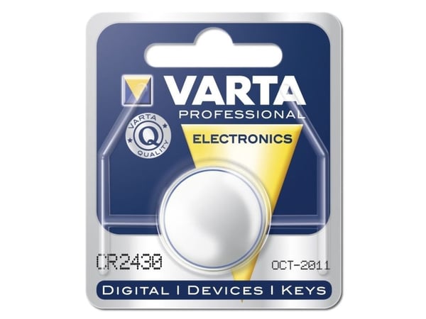 Varta Electronics - Batteri CR2430 - Li - 280 mAh