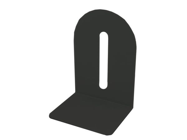 Bokstöd i metall, 15x15 cm, svart - (2 st./förpackning)