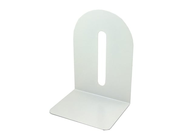 Bogstøtte metal 20x20cm hvid (2 stk.)