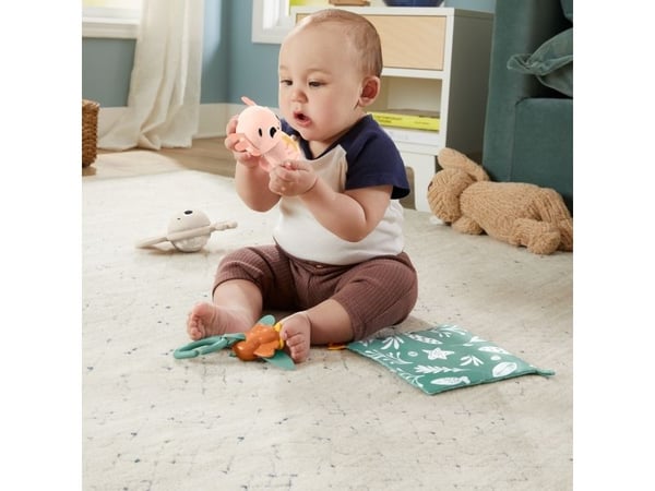 Fisher-Price Sensimals Fisher Price So Many Senses-gavesett, fire sanseleker for babyer med finmotorikkaktiviteter, Stoff, Plast, Flerfarget