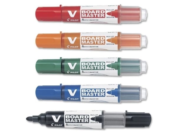 Whiteboardpenna Pilot BeGreen påfyllningsbar, assorterade färger (5 st)