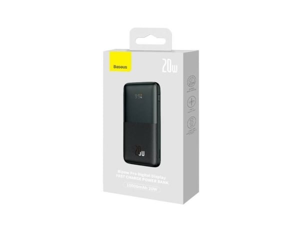 Baseus Bipow Pro, 10000 mAh, Litium polymeeri (LiPo), 3,7 V, 20 W, Valkoinen