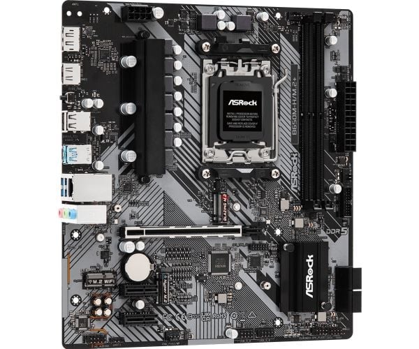 ASRock B650M-H/M.2+ - Hovedkort - micro ATX - Socket AM5 - AMD B650 Chipset - USB-C 3.2 Gen 1, USB 3.2 Gen 1 - Gigabit LAN - innbygd grafikk (CPU k...