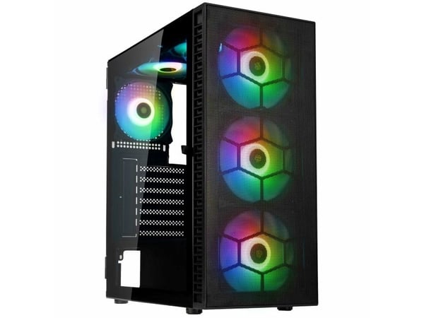 Kolink OBSERVATORY HF MB, Midi Tower, PC, musta, ATX, mikro ATX, Mini-ITX, Terästä, Karkaistu lasi, Pelaaminen