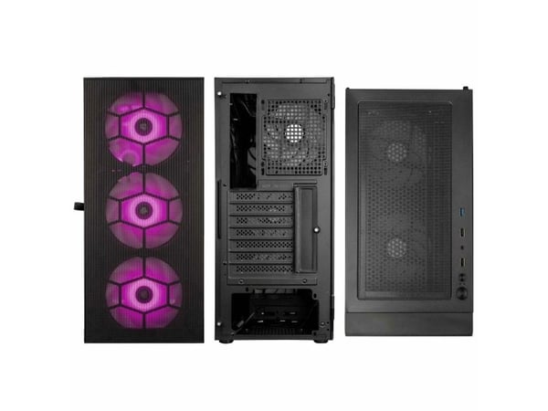 Kolink OBSERVATORY HF MB, Midi Tower, PC, musta, ATX, mikro ATX, Mini-ITX, Terästä, Karkaistu lasi, Pelaaminen