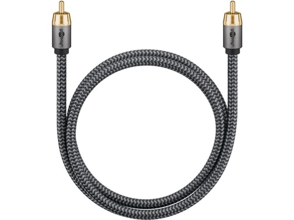 Goobay 65296, RCA, Hankjønn, RCA, Hankjønn, 3 m, Sølv, Sort