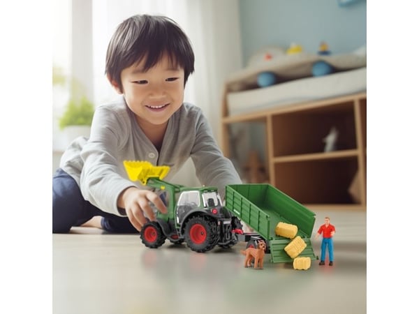 Schleich Traktor med tilhenger