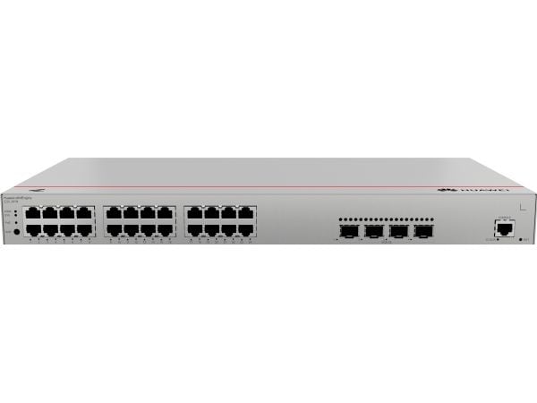 Huawei eKitEngine S220 Series S220-24P4X - Switch - Styrt - 24 x 10/100/1000 (PoE+) + 4 x 10Gb Ethernet SFP+ - front til side luftstrøm - rackmonte...