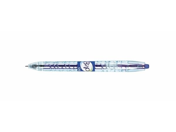 Pilot B2P Gel, Kuulakärkikynän kiinnitys painamalla paikalleen, Sininen, Läpinäkyvä, Sininen, Muovi, 0,5 mm, 0,32 mm