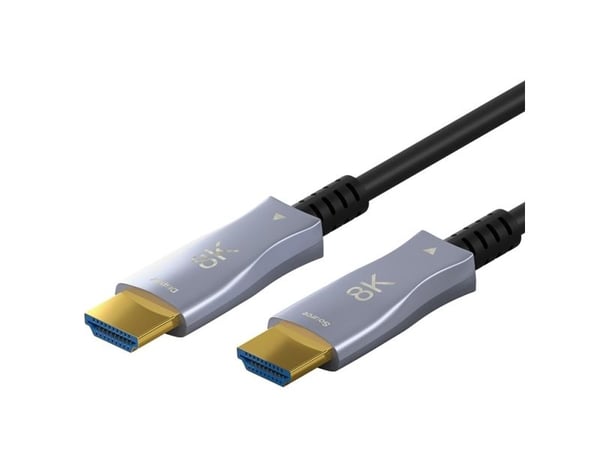 Goobay 65558, 70 m, HDMI Type A (Standard), HDMI Type A (Standard), 3D, 48 Gbit/sek, Svart, Grå