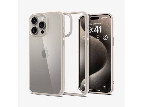 Spigen Ultra Hybrid, Omslag, Apple, iPhone 15 Pro Max, 17 cm (6.7"), Titan