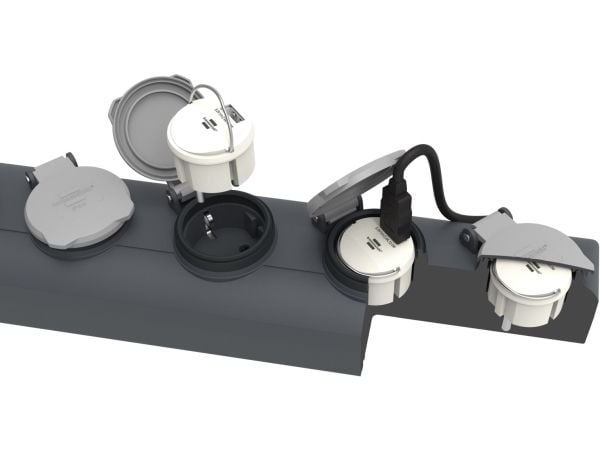 Brennenstuhl 1508110 USB-laturi sisäpistorasia Pistorasia Lähtövirta max. 2400 mA 1 x