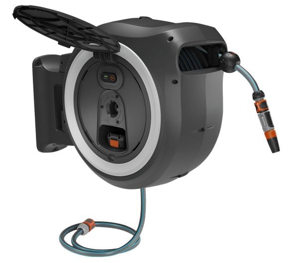 Gardena Batteridrevet Veggslangeboks PowerRoll 40 meter - Solo