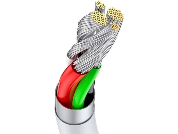Baseus CATYS-A02, 2 m, USB A, USB C, 480 Mbit/s, hvit