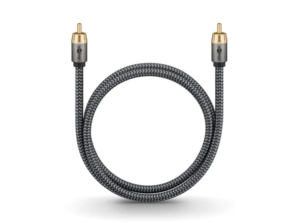 Goobay 65296, RCA, Hankjønn, RCA, Hankjønn, 5 m, Sølv, Sort