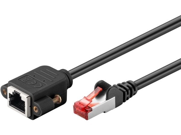 Goobay 65637, 1 m, Cat6, S/FTP (S-STP), RJ-45, RJ-45, Svart