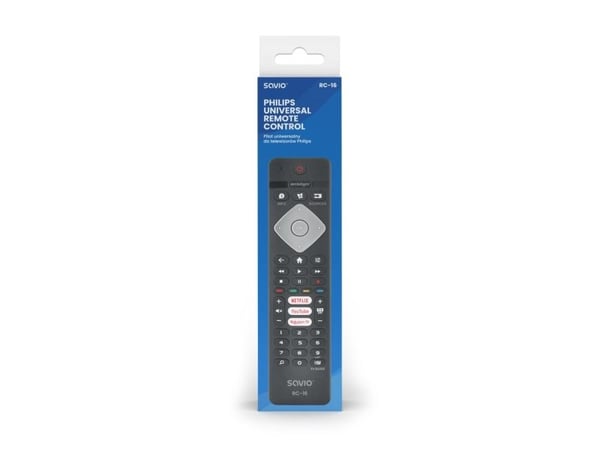 Savio RC-16, TV, TV-viritin, TV-sovitin, IR langaton, Painikkeet, Musta