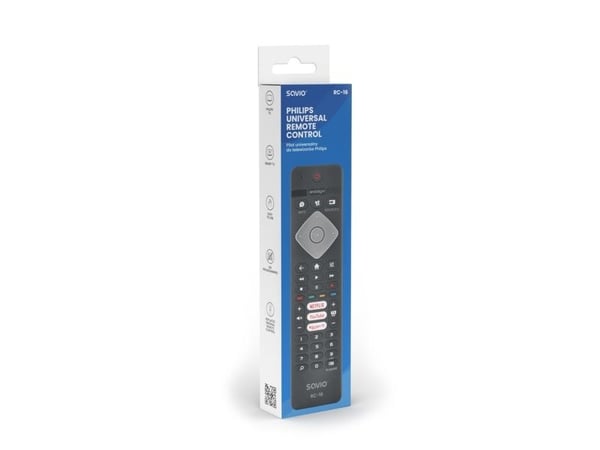 Savio RC-16, TV, TV-viritin, TV-sovitin, IR langaton, Painikkeet, Musta