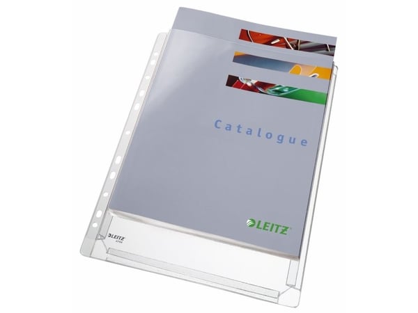 Leitz Premium - Arkbeskytter - kan utvides - for A4 (210 x 297 mm) - kapasitet: 200 ark - blank (en pakke 10)