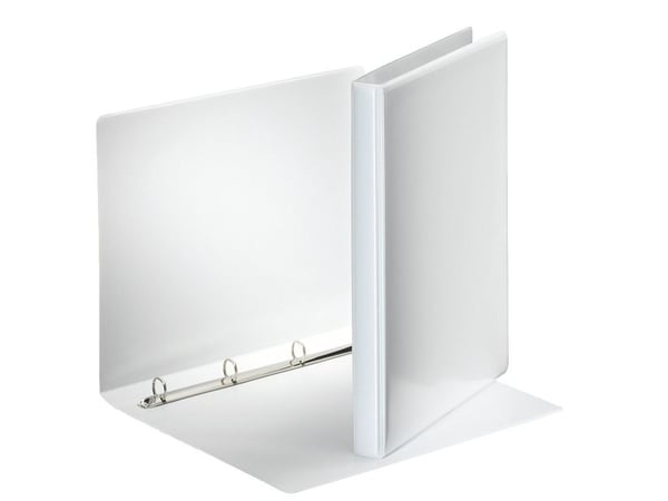 Esselte ESSENTIALS - Ringperm for presentasjoner - bokryggbredde: 30 mm - for A4 (210 x 297 mm) - kapasitet: 100 ark - hvit