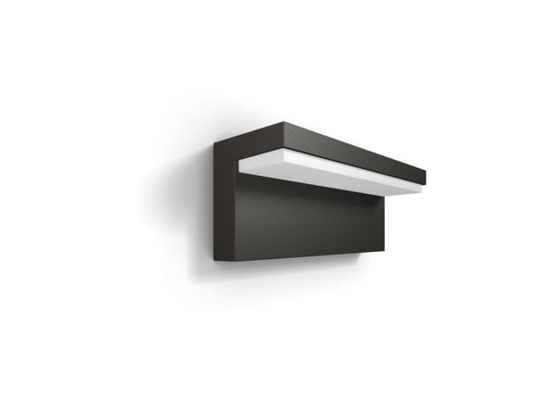 Philips Bustan-vegglampe, 3,8 W, Vegglys, Antrasitt, Metall, IP44, Terrasse, Hage, I