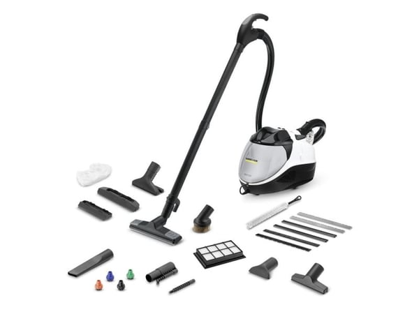 Kärcher SV 7, Cylinderångtvätt, 0,5 l, Svart, Grå, Vit, Knappar, Fast, 50 cm