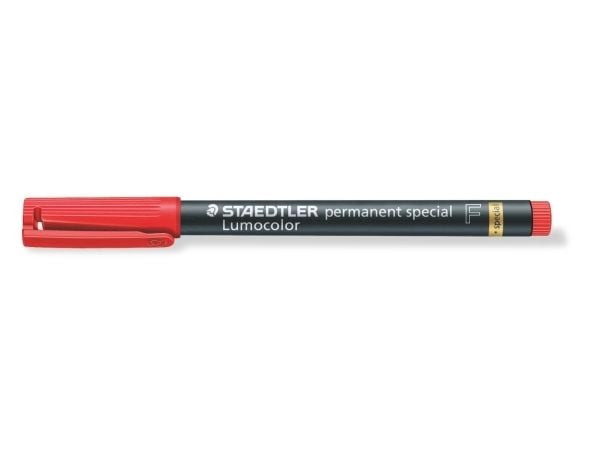 Staedtler Lumocolor 319, Hienojakoinen, 1 väriä, Punainen, 0,6 mm, Polypropeeni (PP)