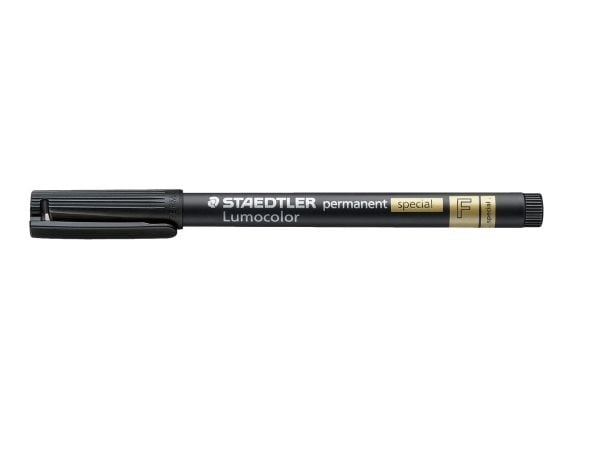 Staedtler Lumocolor Permanent Special, 1 kpl, Musta, Ohut/Pyöreä pää, Musta, 0,6 mm, Hienojakoinen