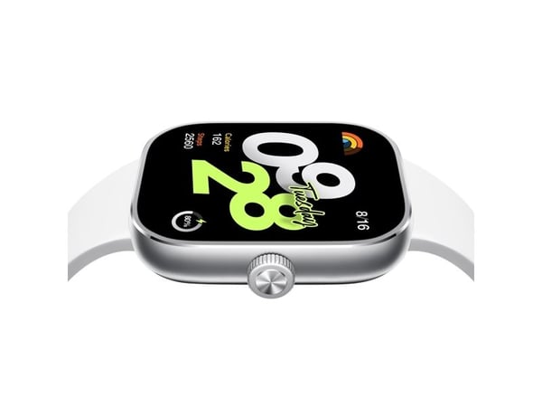 Xiaomi Redmi Watch 4 - Smartklokke med stropp - TPU - hvit - håndleddstørrelse: 135-205 mm - display 1.97" - Bluetooth - 31.5 g - sølvgrå